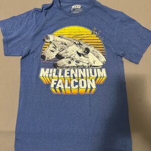 Star Wars -Millennium Falcon‎ T-shirt Vintage Retro look tee small men’s